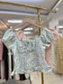 Embroider Puff Short Sleeves Crop Tops